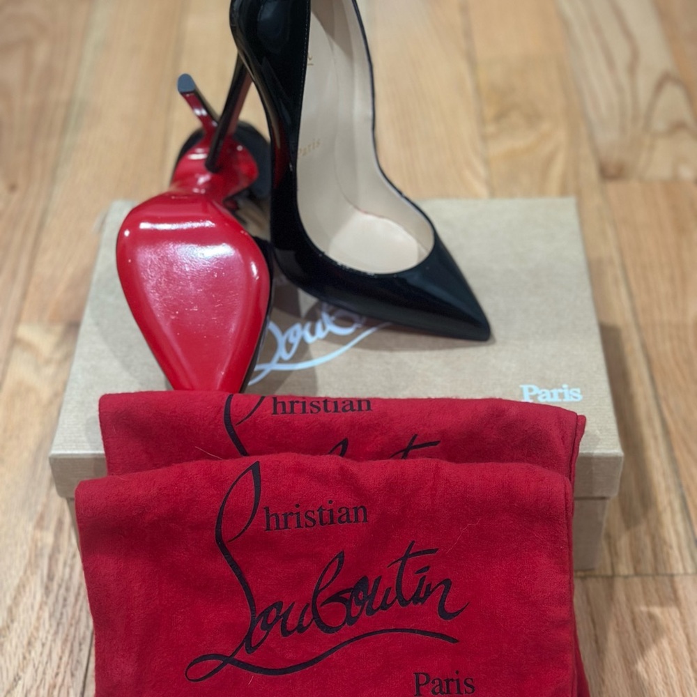 Christian Louboutin Black and Red Stiletto Heels